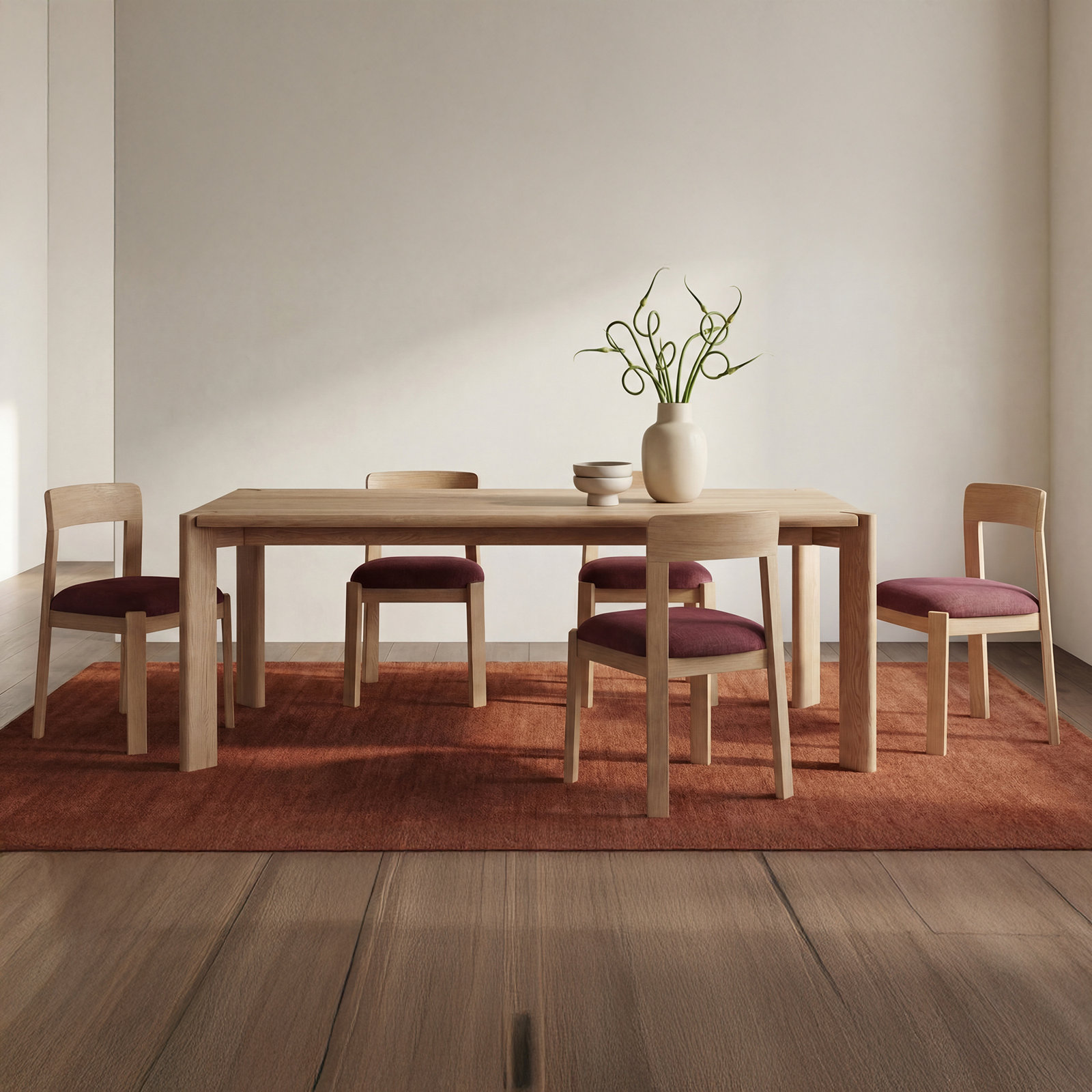 Oli Dining Chair Dark Green-Set of Two, Purple