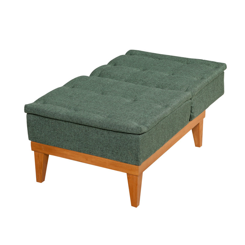 Ensemble de salon inclinable 2 pièces Auer, 100 % lin vert