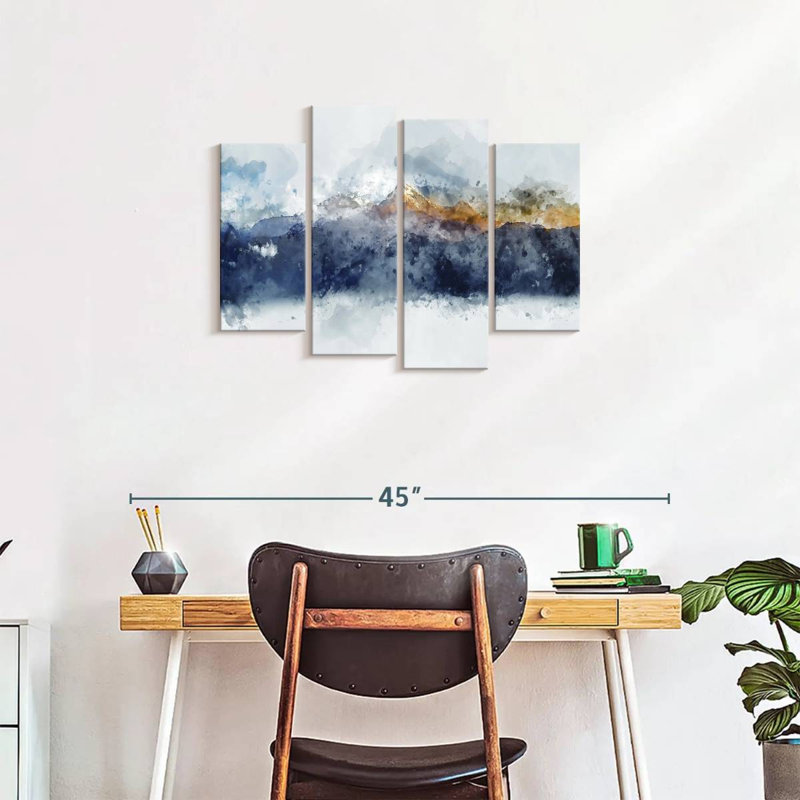 Dreamy Mountains Wall Art Multi Piece Canvas Print, H 22 po x l 36 po x P 1 po
