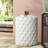 Lightweight Concrete Table, Geometric Pattern For Home, Construction, No Assembly, 15.36"w X 15.36"d 18.54"h Modern Side Touch, And Functional, Assembly Required, 18.54 In High, White Finish