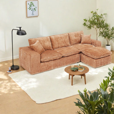 Canapé modulaire polyvalent et moderne, style Boucle moelleux, idéal pour le salon