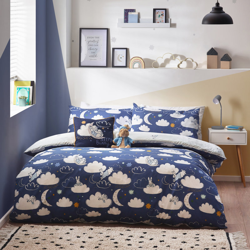 Sleepy Head Peter Rabbit 144 TC, Blue, Single
