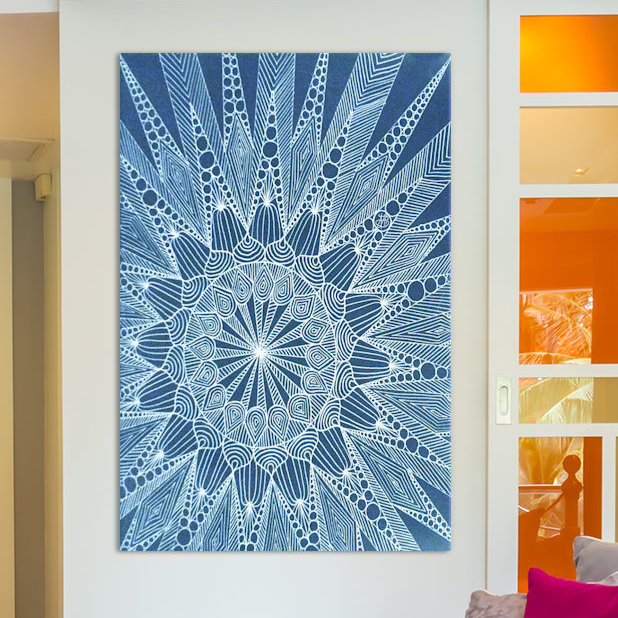 " Snowtangle " by Angelika Parker, 18" H x 12" W x 1.5" D, Canvas