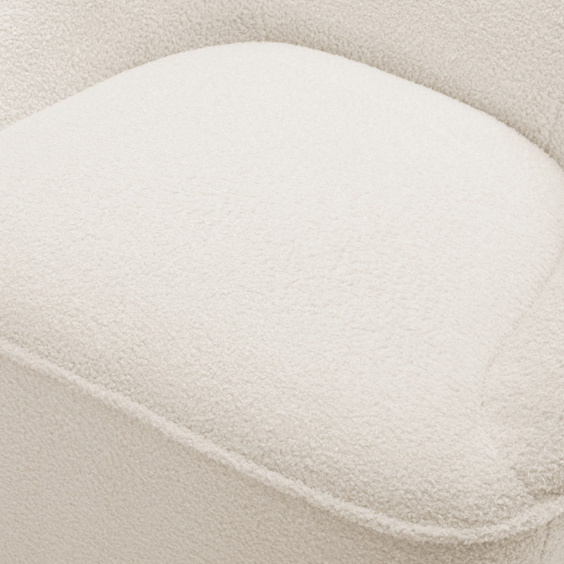 Fauteuil de détente pivotant à 360 degrés - Blanc laiteux, structure, blanc relaxant, confortable, style polyvalent