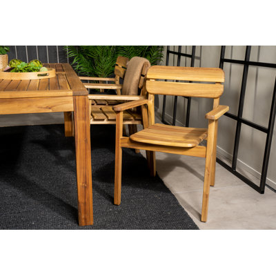 Charvi Stacking Patio Dining Armchair with Cushion