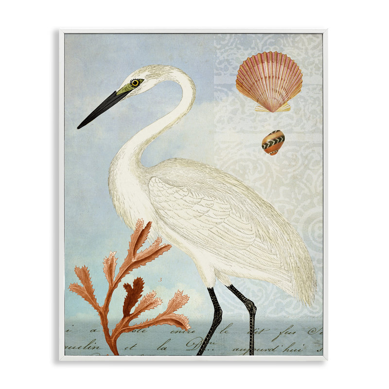 Reproduction d'art giclée encadrée par Susan Arnot, Giclée encadrée blanc bord de mer, H 20 po x l 16 po