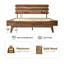 Base de lit pleine grandeur en bois massif, tête de lit et pied de lit, 12 lattes robustes, pieds en métal au centre, assemblage facile, aucun sommier tapissier, antidérapant et silencieux, finition noyer-401686250-401686245