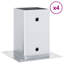 Post Bases Square 4 Pcs 81X81 Mm Galvanised Steel-1298260422