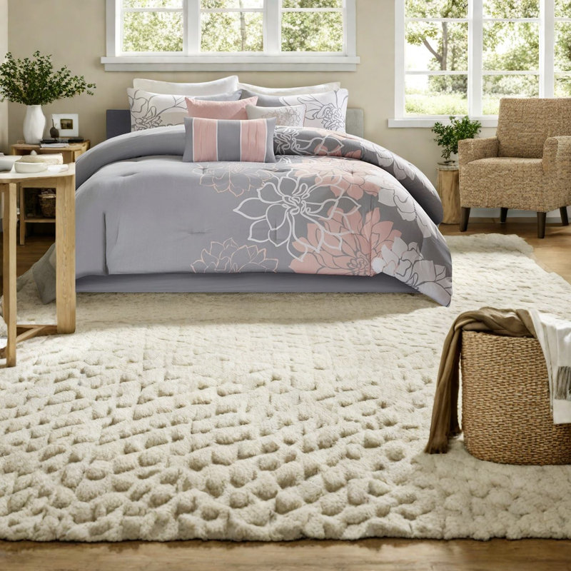 Elegant Floral Bedding Sets, Polyester Cotton Sateen, Twin Xl Comfort