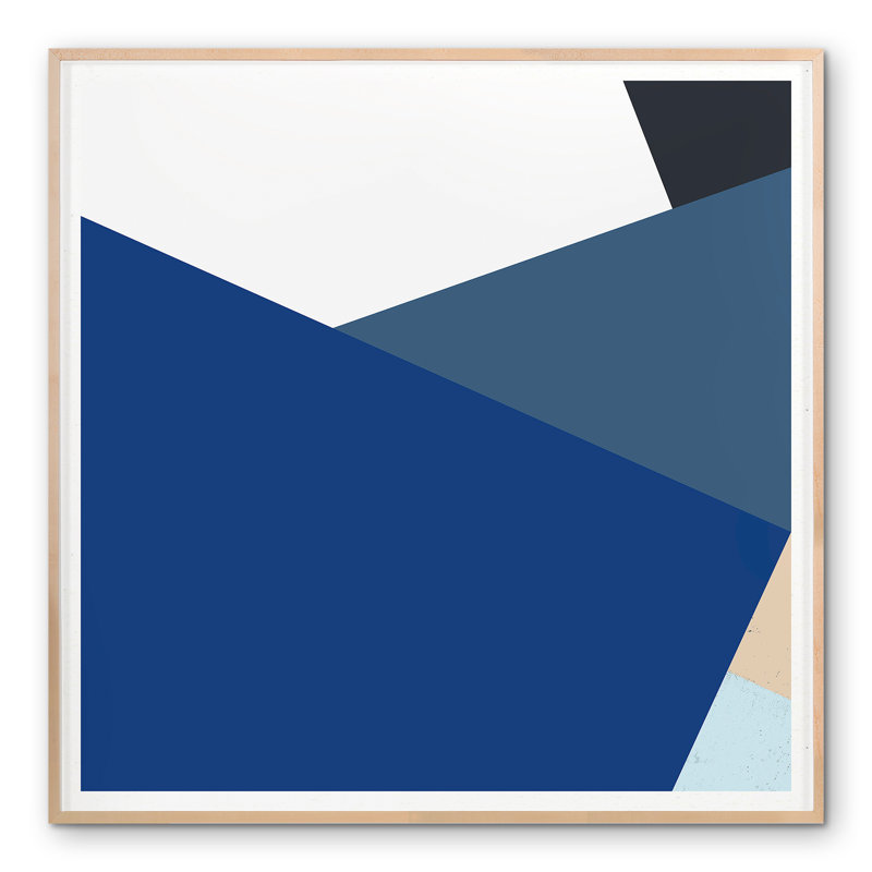 Blue Colorblock 1 Framed Graphic Art by THE Studio
