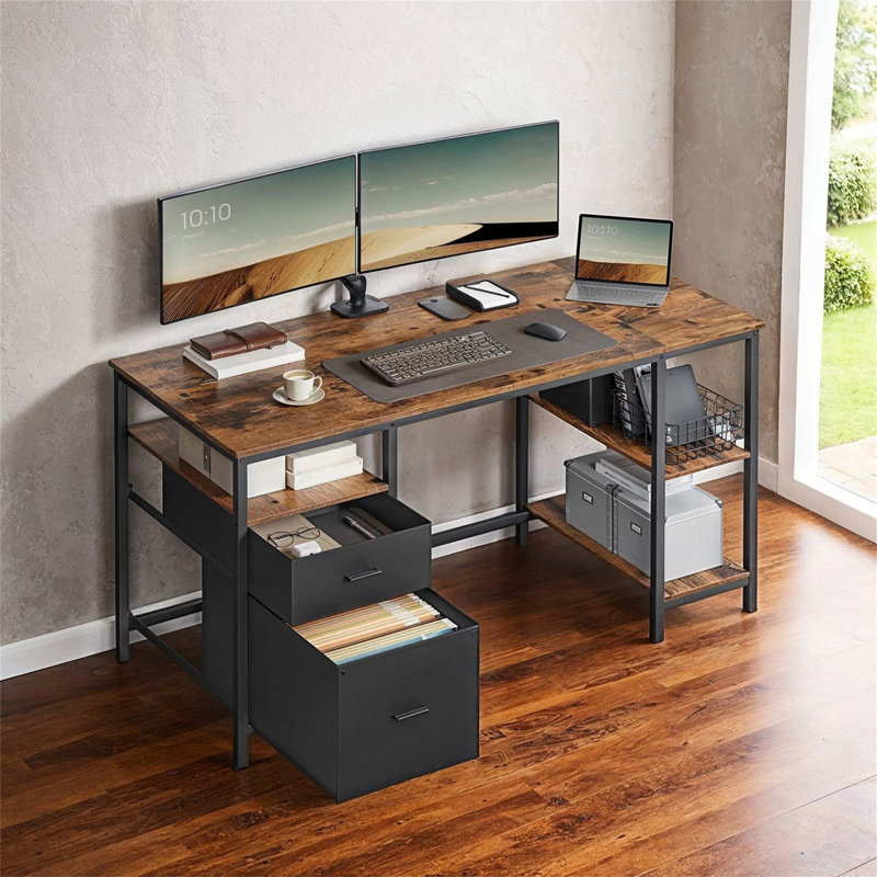 Metal Base Computer Desk