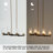 Marrina 6-Light Classic Kitchen Island Linear Pendant Light with Seeded Glass Shades