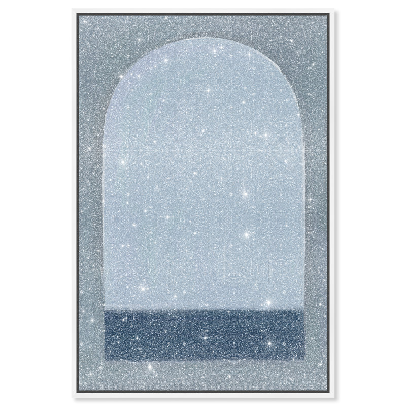 Minimal Ocean Window Abstract Canvas Print by Oliver Gal, Black Frame, 10 x 15, 31"H x 46"W, White Floater Frame