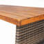 Ensemble repas d'extérieur 3 pièces en bois d'acacia avec pieds en rotin tissé à la main-649956769