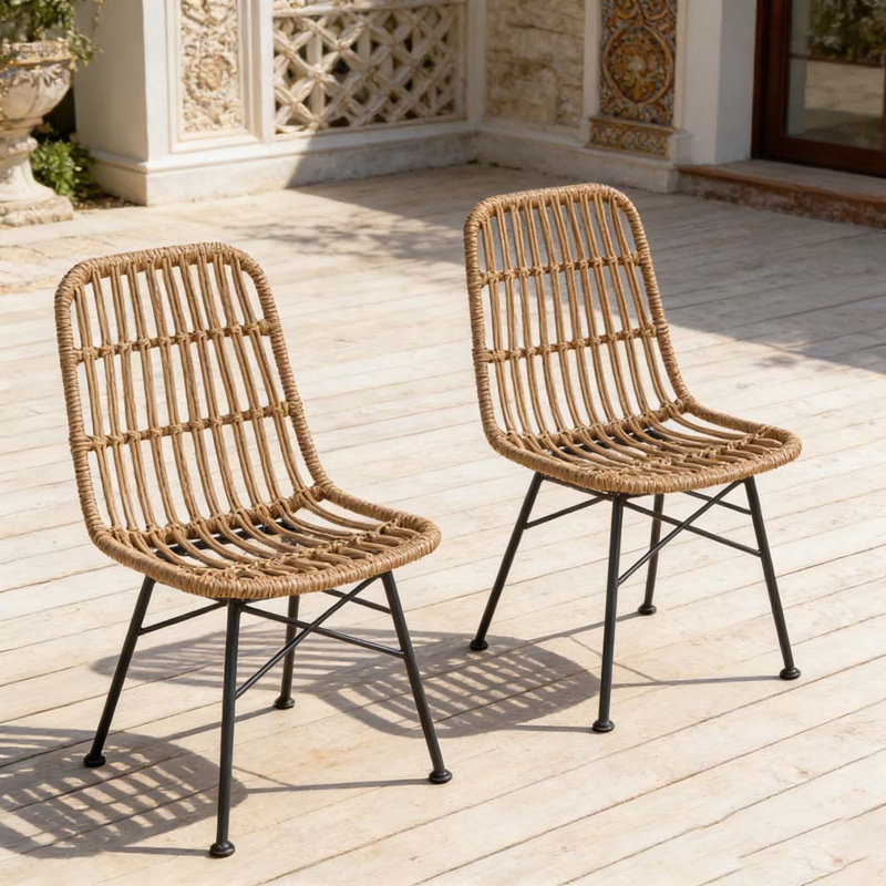 Chaise de patio en rotin