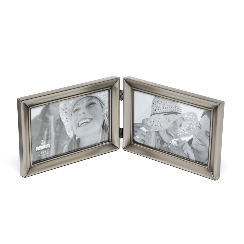 Thomas Pewter Metal Beveled Picture Frame