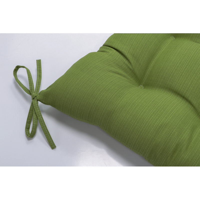 Coussin de causeuse intérieur / extérieur Renel, Vert, Beige uni