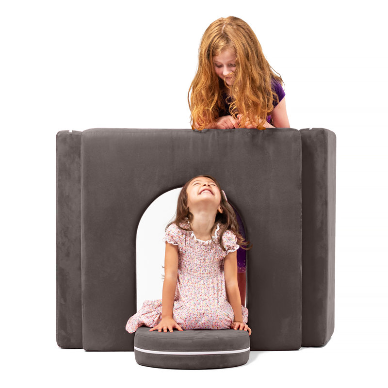 Zipline Playscape Castle Gate - Playtime Furniture for Imaginative Kids, Charcoal