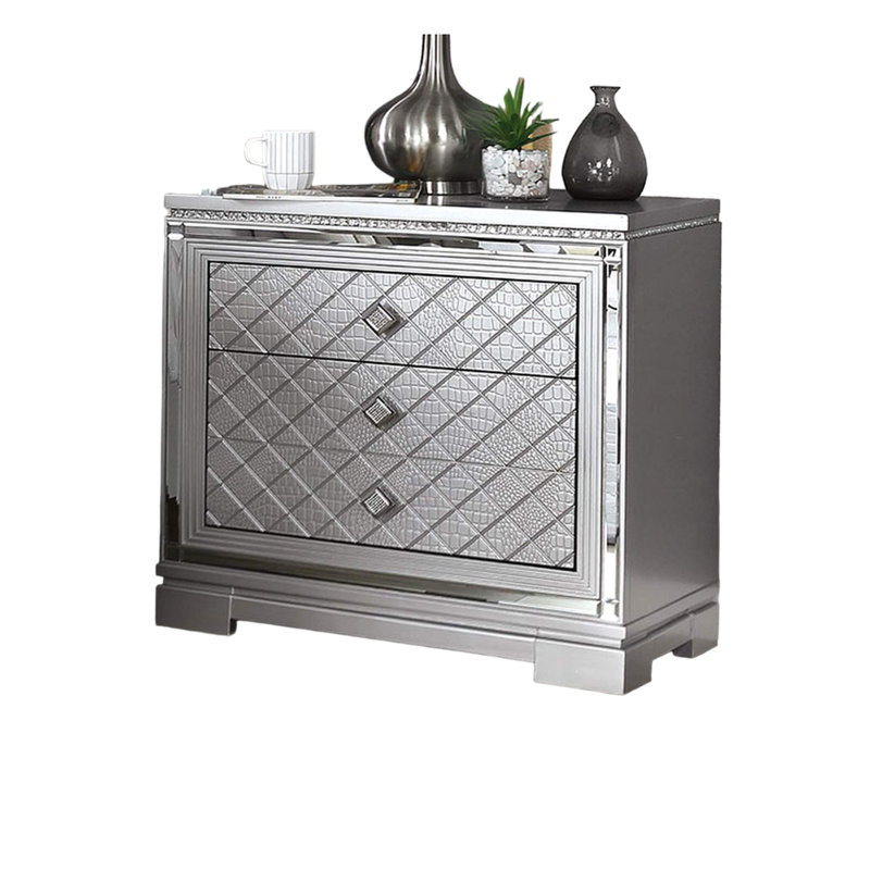 Table de chevet chic avec espace pour bijoux caché et capacité de charge