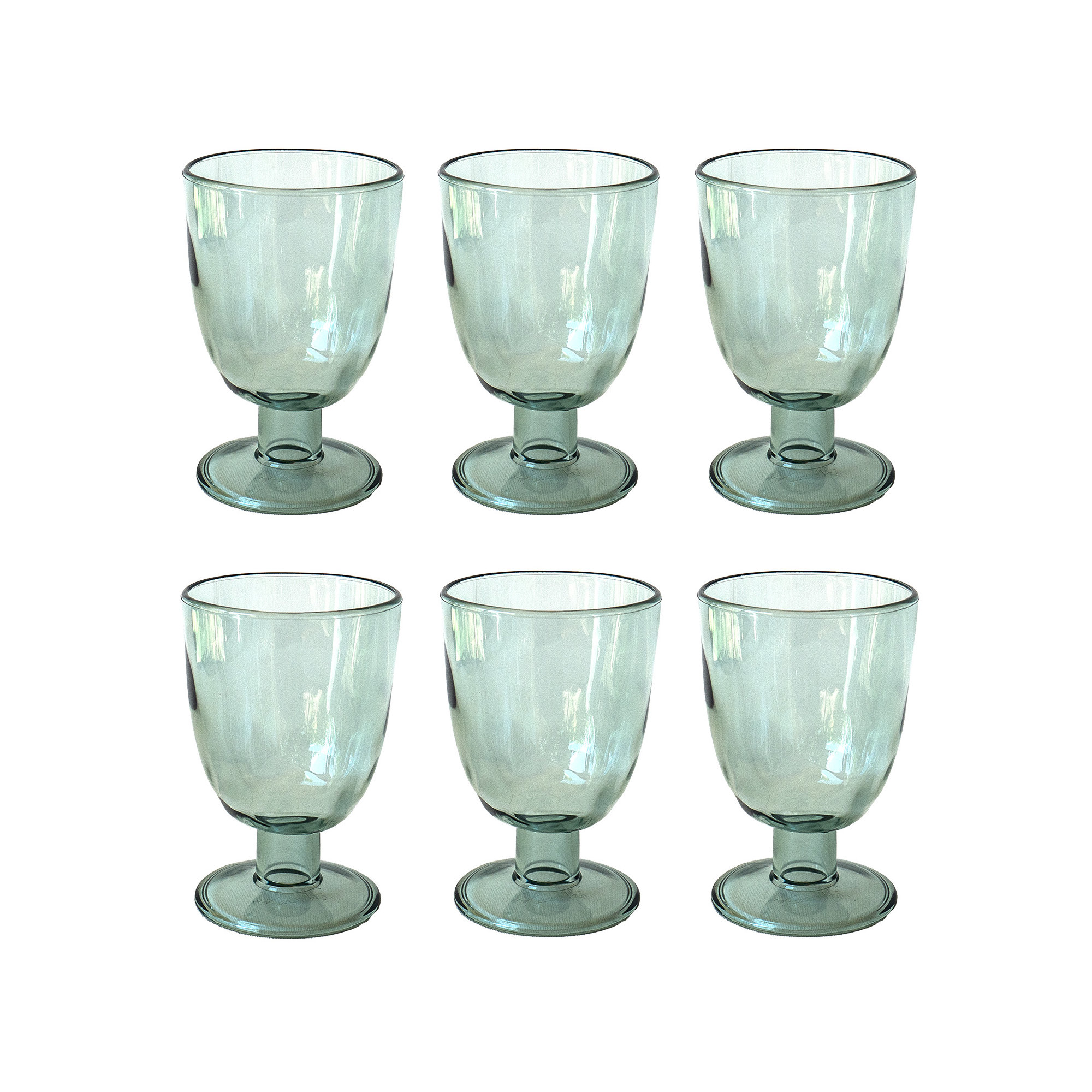 Vaughan 14oz. Acrylic Drinking Goblet Glassware Set, Green