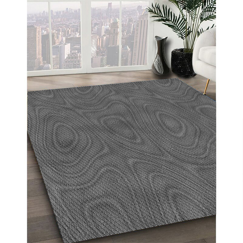 Tapis 100% à motifs lavables à la machine 2989 Pat466-GRY, Rectangle 2 pi x 3 pi