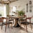Mid-Century Solid Wood Round Yairi Kitchen Room For 2-8 People(1 Table With 2/4/6 Chairs)-1706669522-1706686367