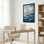 Voilier, océan, vagues, toile tendue, impression sur toile, ensemble de 1