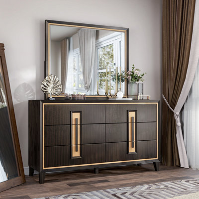 Diane 6-Drawer Dresser With Mirror