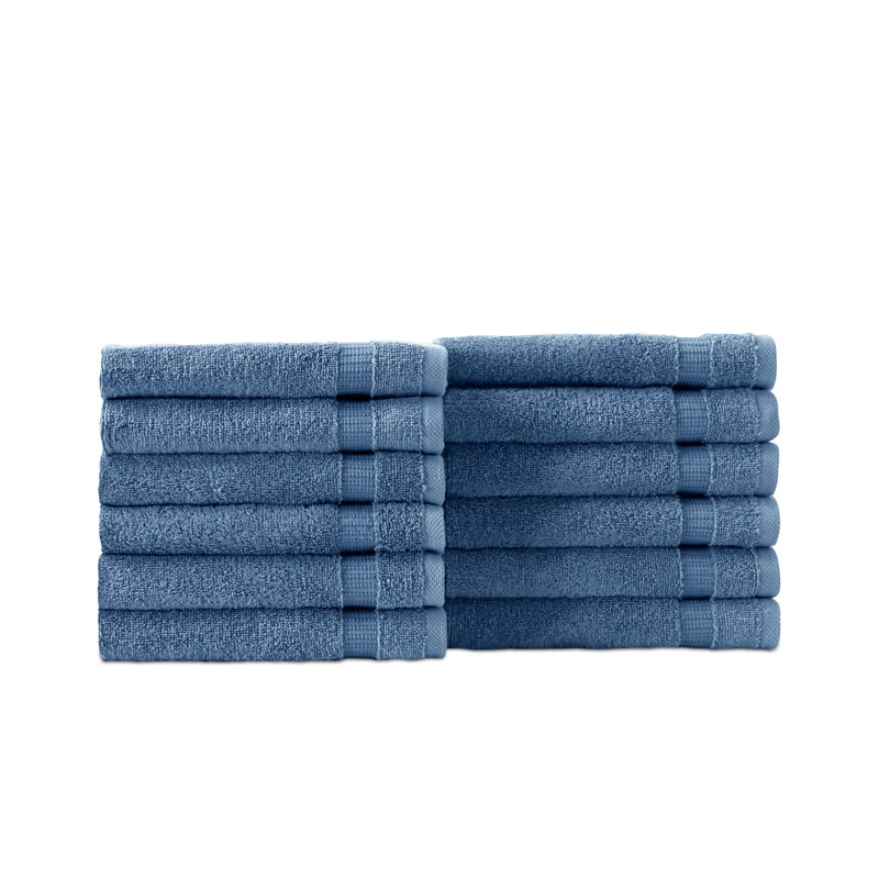 Antalya 100% Cotton Plush Washcloth, C.Blue