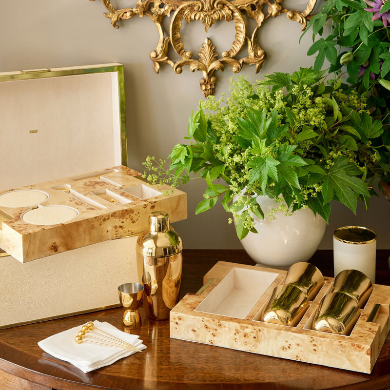 Ensemble d'outils de bar Classic Shagreen, Crème