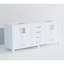 Meuble-lavabo blanc 80 po x 22 po avec comptoir en marbre et bois massif, finition 80 po Meuble-lavabo double, plateau de culture, rangement élégant pour la salle de bain-339662857