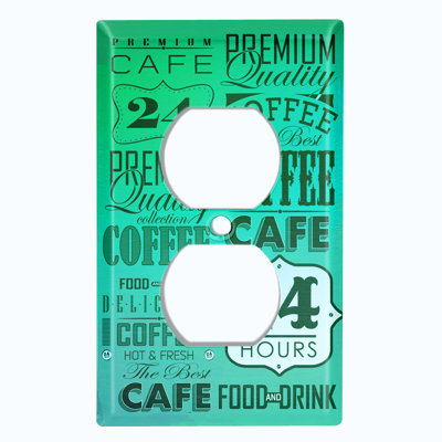 Patterned 1 - Gang Duplex Outlet Standard Wall Plate