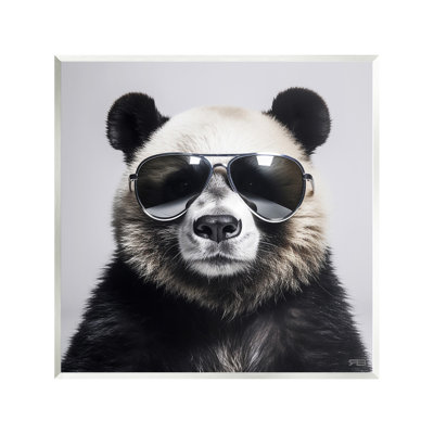 Art mural sur toile Trendy Panda in Glasses par RB
