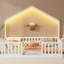 Lits simples robustes en bois avec rails hauts, conception moderne pour chambre d'enfant, finition blanche