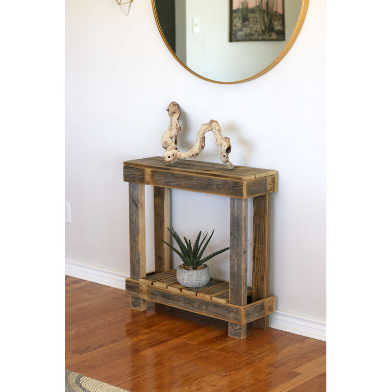 Jhavori 30'' Solid Wood Console Table, Gray