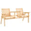 Banc avec ensemble de table Banc de patio, banc de jardin avec table du milieu et trou pour parasol