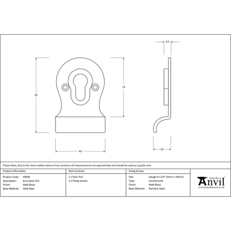 Face Fixed Euro Door Accessory