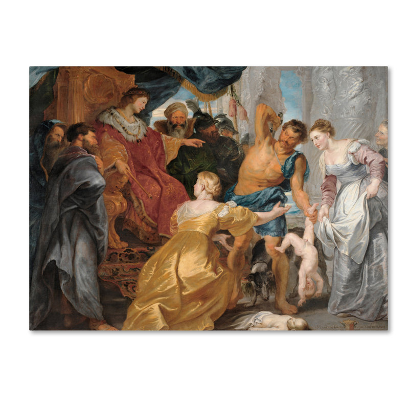 « the jugement of solomon » par impression sur toile tendue Peter Paul Rubens, H 14 po x l 19 po