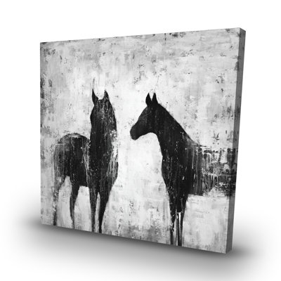 horses - 32"x32" art on canvas