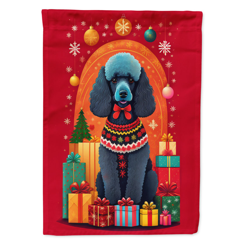 Drapeau de maison de Noël en polyester double face H 40 po x l 28 po