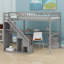 Lit mezzanine avec commode, bureau et bande lumineuse-1863483135