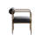 AJANI DINING ARMCHAIR - TAN LEATHER - Black-1649105923
