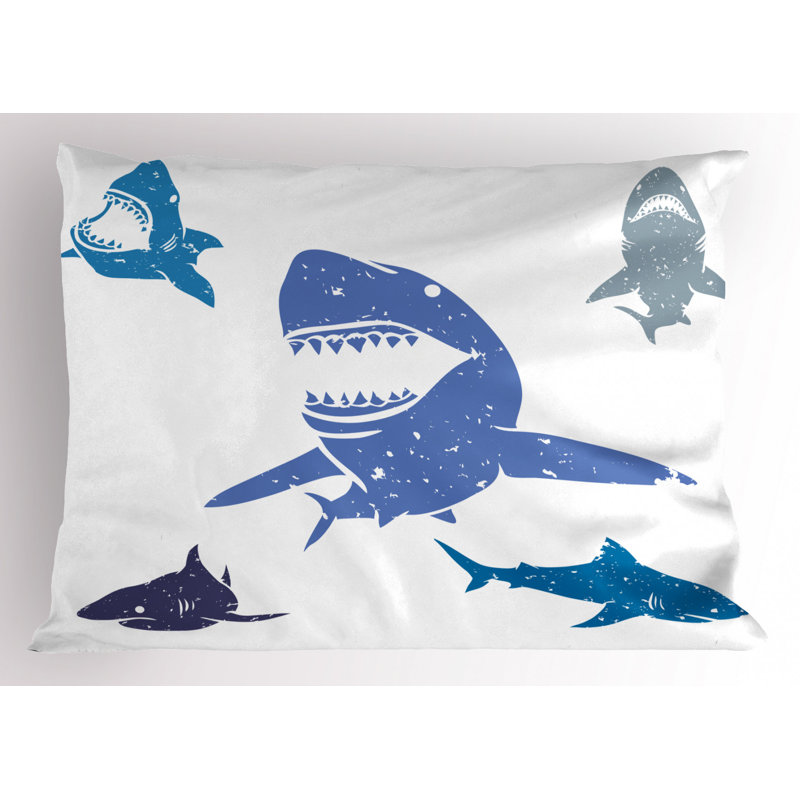 Shark Polyester Sham Set, Queen