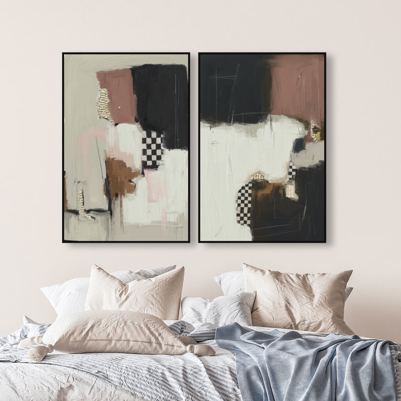 Longing Set Set by Oliver Gal, 31"H x 46"W, Black Floater Frame