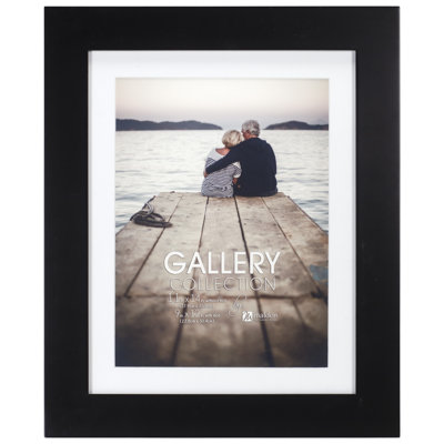 Ulisse Black Rectangular Picture Frame with Mat