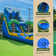 XJUMP Surf Beach 19' Tall Inflatable With Detachable Pool Water Slide  (with Blower)