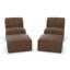 Ensemble de chaises longues d'extérieur avec repose-pieds Praia Ultraleather