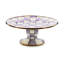 Violet Check Pedestal Platter