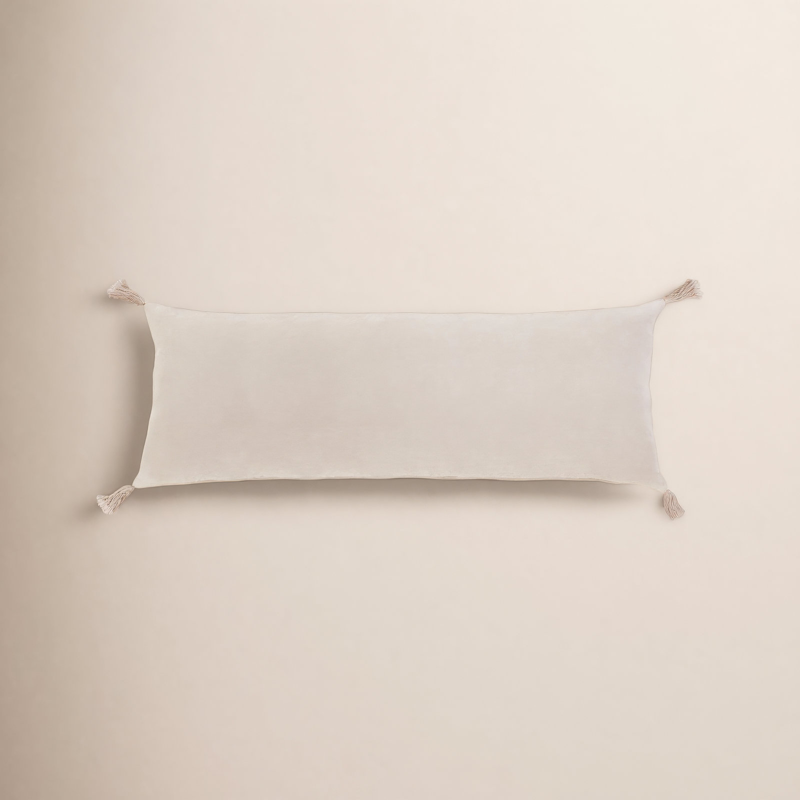 Bianca Velvet Pillow Cover & Insert, Blush, Rectangle 14" H x 40" W, Down/Feather