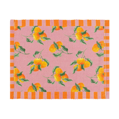 Polyester Blend Abstract Rectangle Placemant